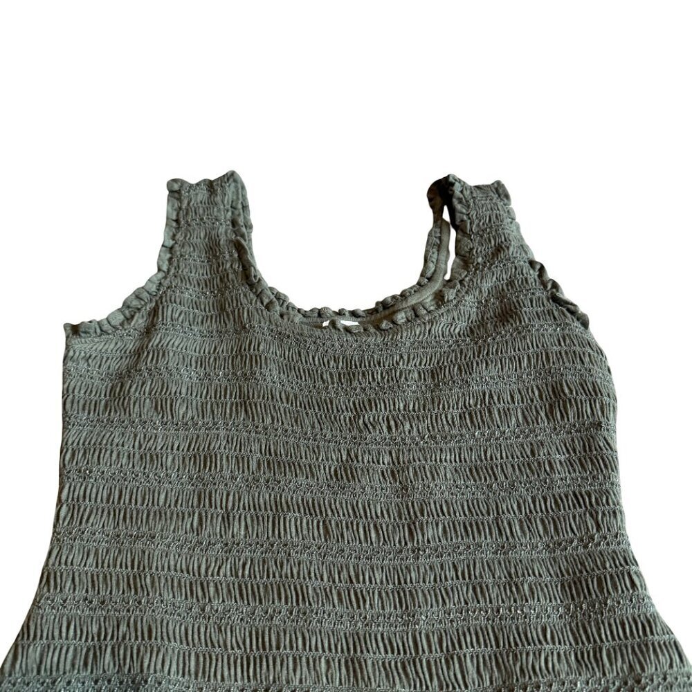 Akemi + Kin x Anthropologie Green Smocked Mini Dress Ruffle Size Medium Women's - Picture 2 of 10